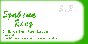 szabina riez business card